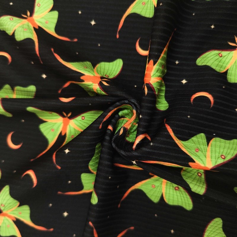 4 Way stretch printed cotton striped rib fabric black rib fabric cotton rib fabric 2x2 4x2 For seamless
