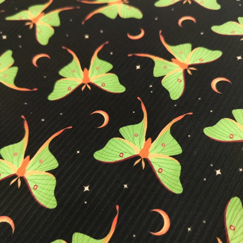 4 Way stretch printed cotton striped rib fabric black rib fabric cotton rib fabric 2x2 4x2 For seamless