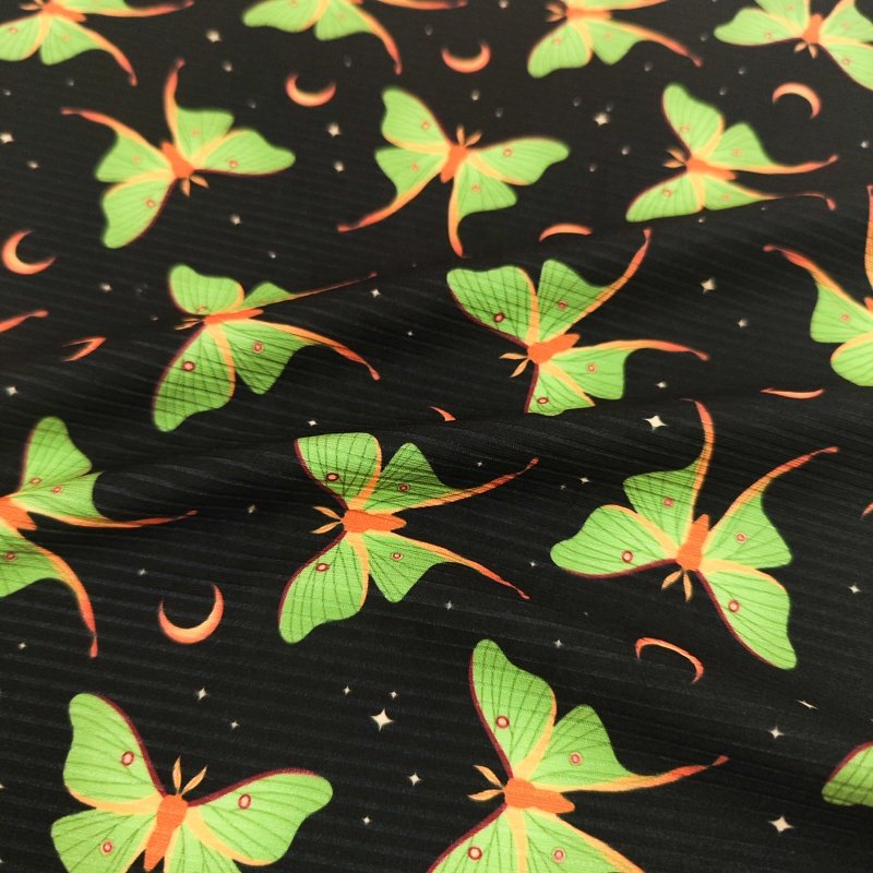 4 Way stretch printed cotton striped rib fabric black rib fabric cotton rib fabric 2x2 4x2 For seamless