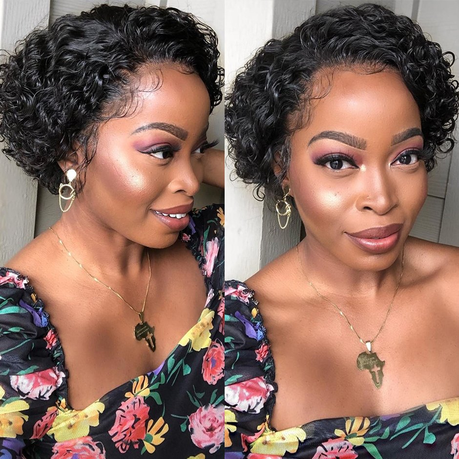 Cheap Pixie Cut Human Hair Wigs Lace Front Wigs For Black Women Raw Peruvian Hair Glueless Full Hd Lace Frontal Wigs Human Hair