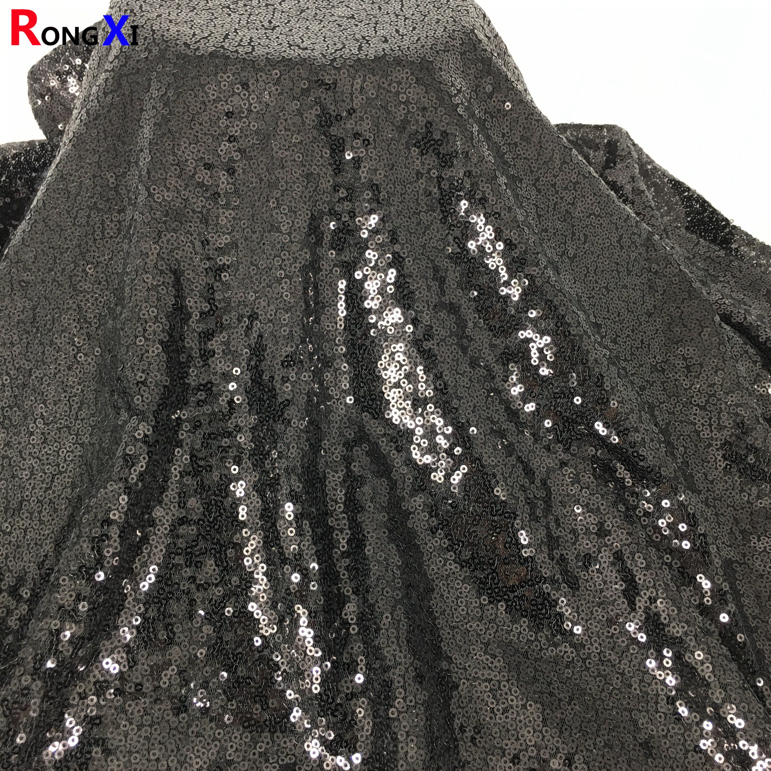 RXF0725 Wholesale 3MM New Dress Embroidery Lace Sequin Embroidery Fabric