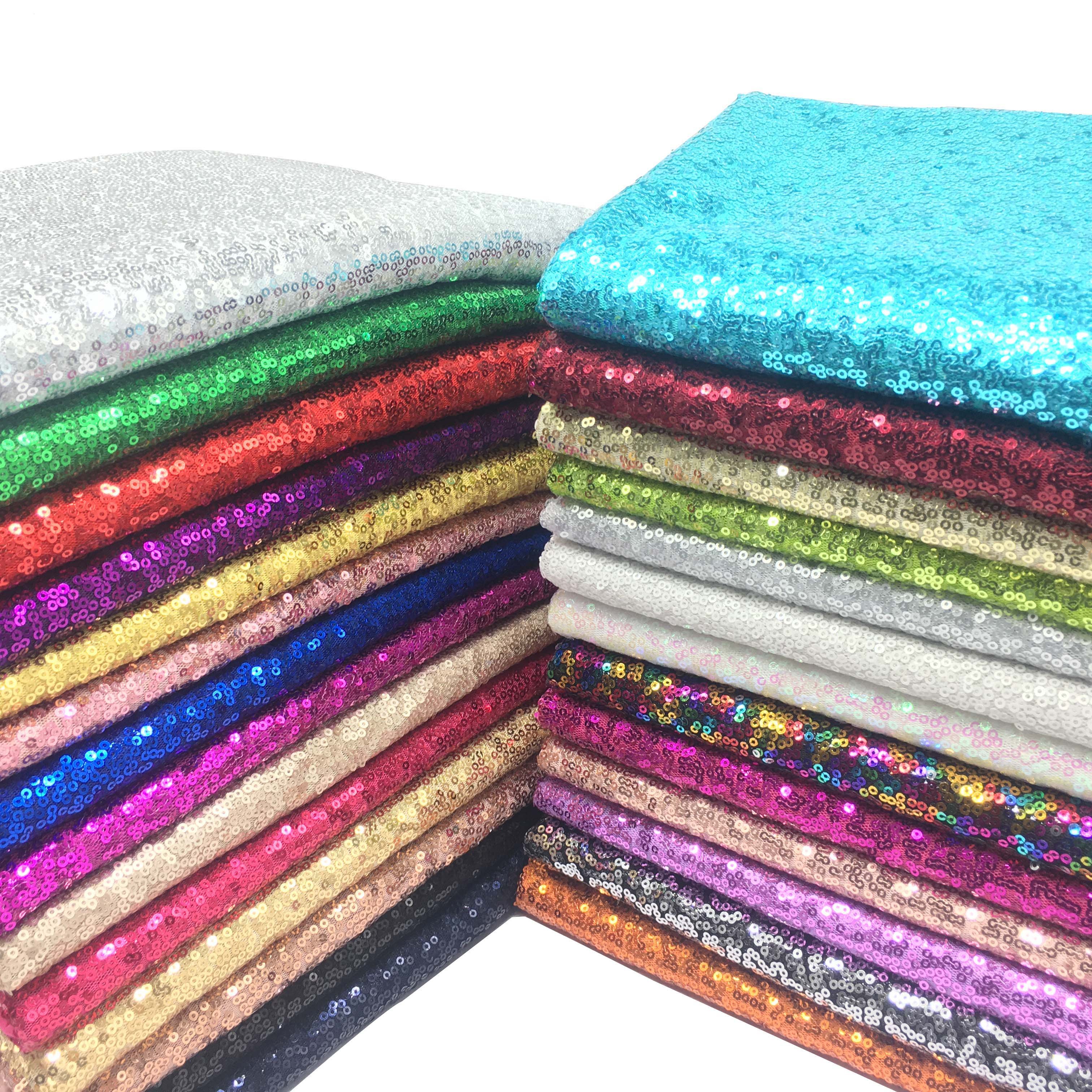 RXF0725 Wholesale 3MM New Dress Embroidery Lace Sequin Embroidery Fabric