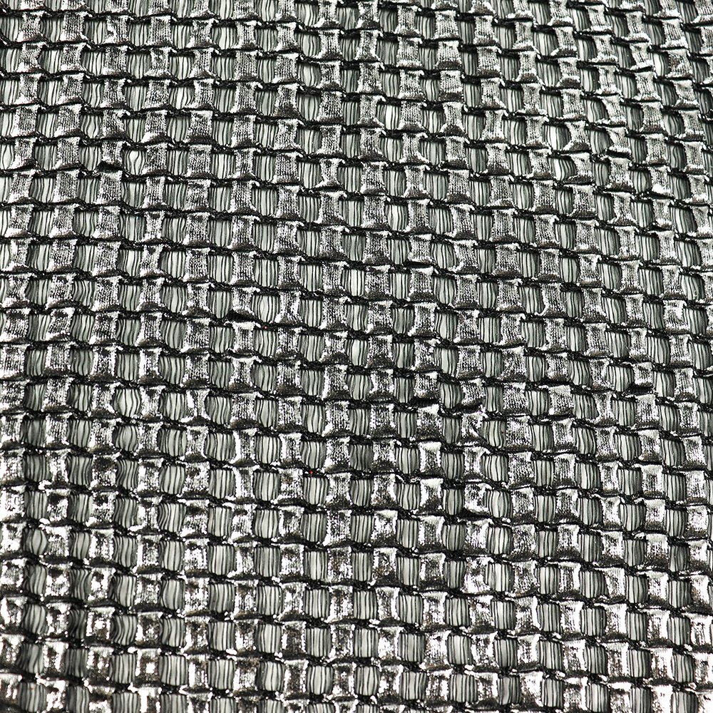 Fashion HotStamping Sliver Foil Print Fabric Luxury Beaded Lace Fabric For Making Clothes