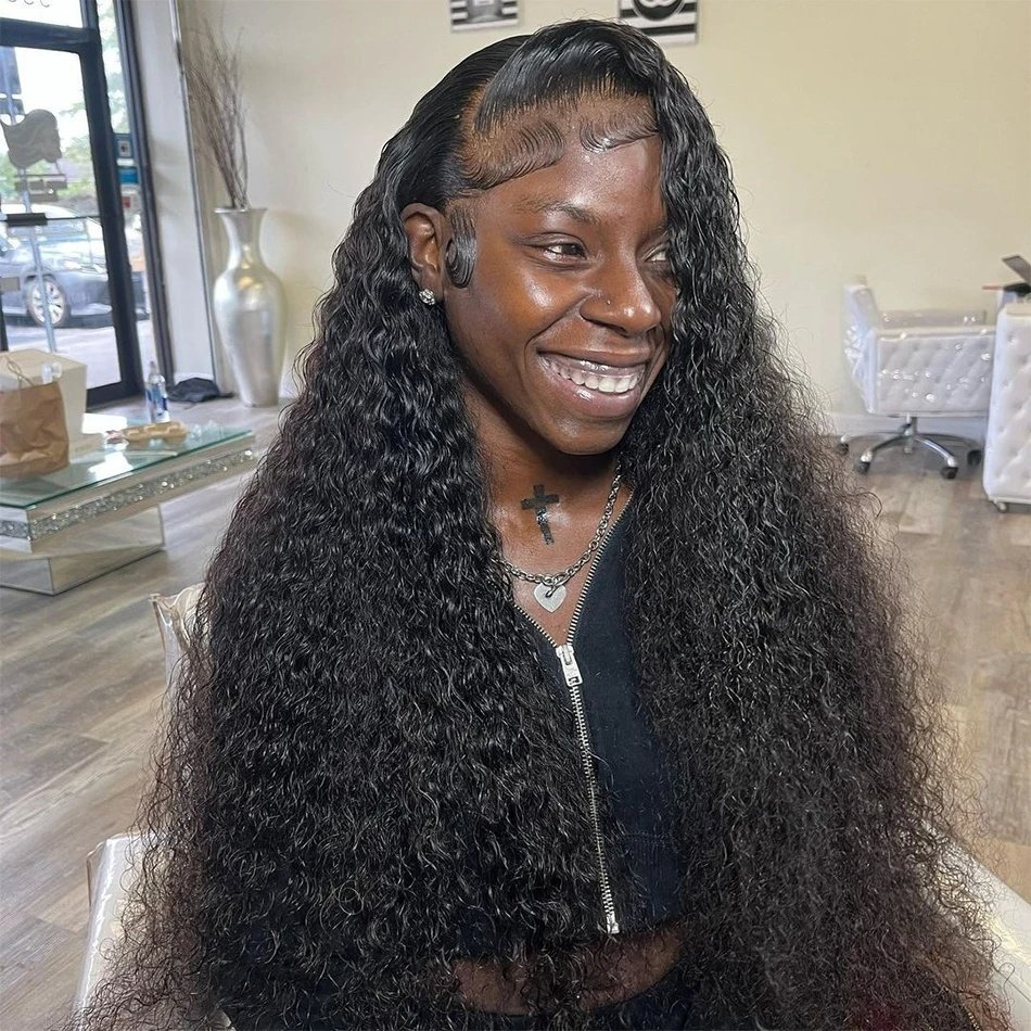 Wholesale glueless cuticle aligned lace frontal wigs 100% human hair pre plucked water wave wig human hair 360 lace wig