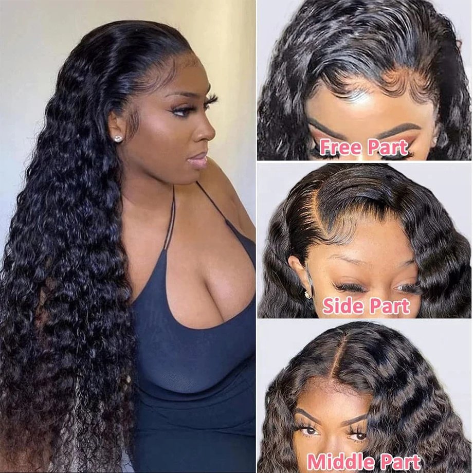 Wholesale glueless cuticle aligned lace frontal wigs 100% human hair pre plucked water wave wig human hair 360 lace wig