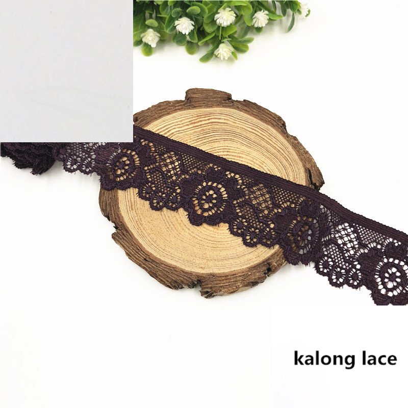 Width 3.3 cm Nylon Spandex stretchy lace trim elastic lace ribbon For dress skirt underwear cuff side garment accessories