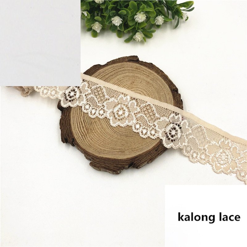 Width 3.3 cm Nylon Spandex stretchy lace trim elastic lace ribbon For dress skirt underwear cuff side garment accessories
