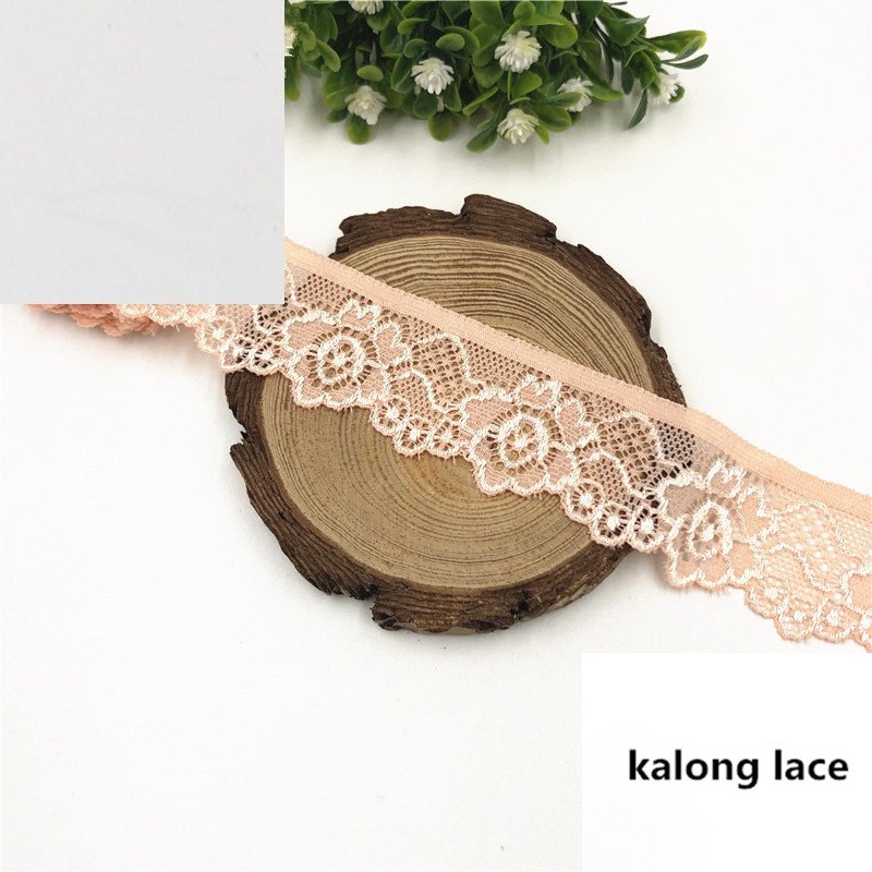 Width 3.3 cm Nylon Spandex stretchy lace trim elastic lace ribbon For dress skirt underwear cuff side garment accessories