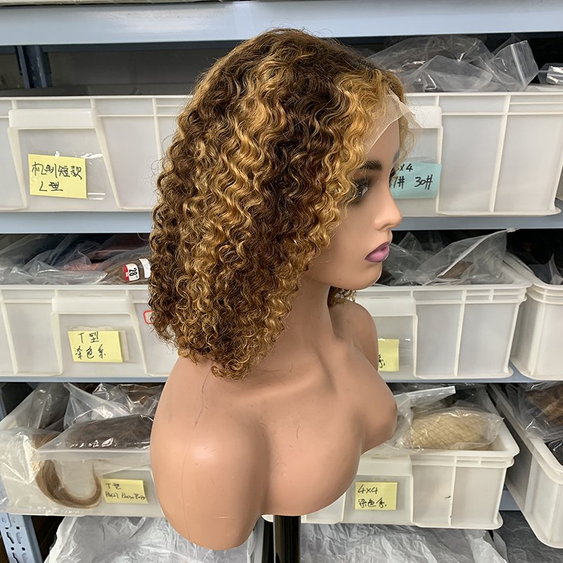 wholesale 13*4 full lace 100% virgin brazilian human hair jerry curly wigs factory in China