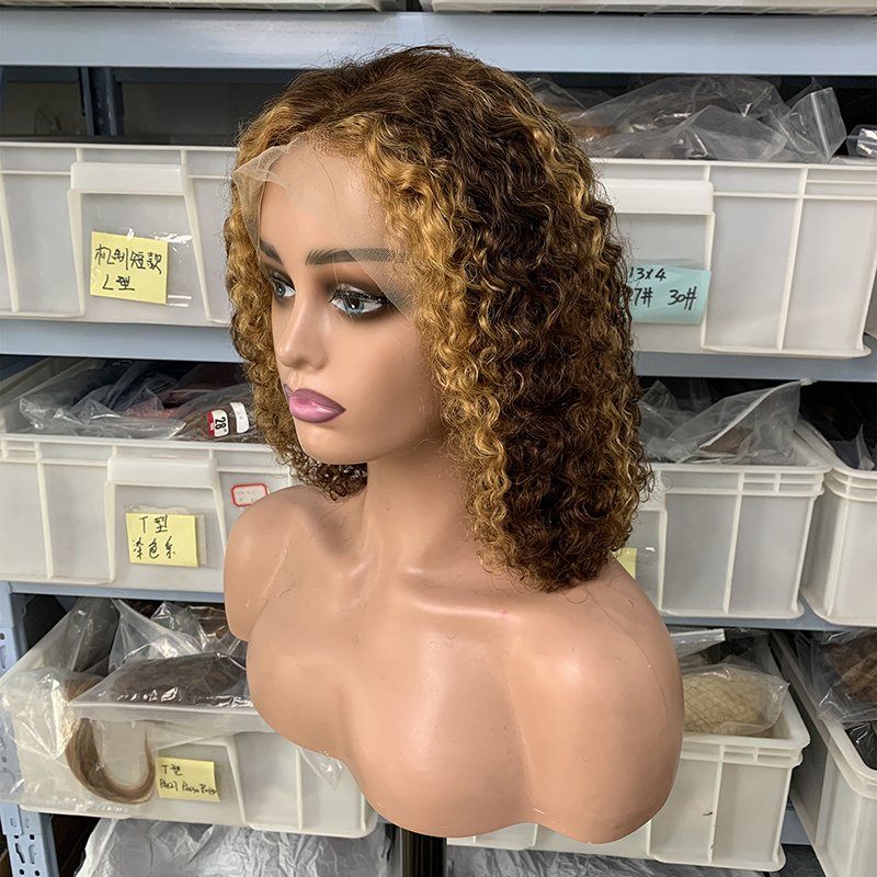 wholesale 13*4 full lace 100% virgin brazilian human hair jerry curly wigs factory in China