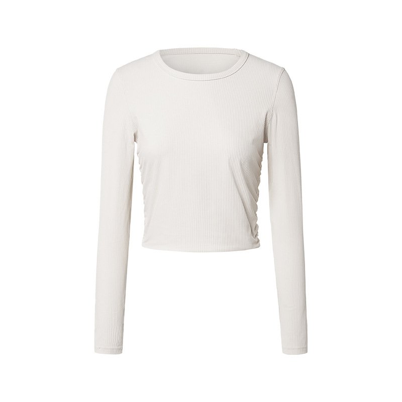 Wear Resistant Not Easily Deformed High Elastic Breathable Finely Pitted Threaded Fabric Skin Friendly Long-Sleeved