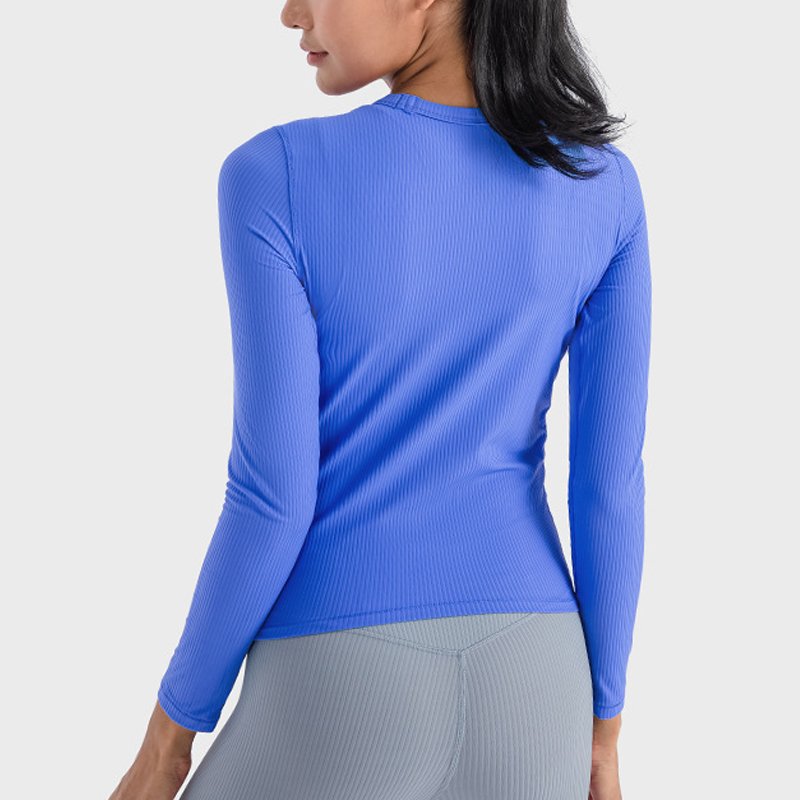 Wear Resistant Not Easily Deformed High Elastic Breathable Finely Pitted Threaded Fabric Skin Friendly Long-Sleeved