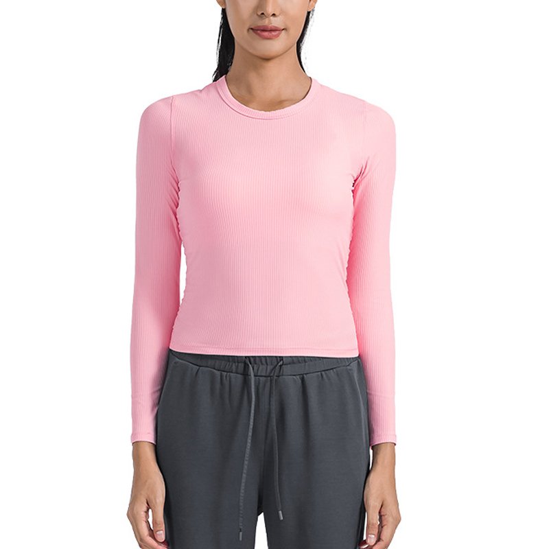 Wear Resistant Not Easily Deformed High Elastic Breathable Finely Pitted Threaded Fabric Skin Friendly Long-Sleeved