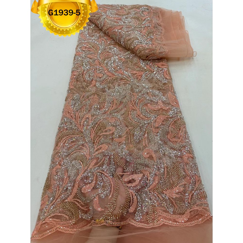 Wholesale Fabric Black Tulle Lace with Sequins Embroidery for Beauty Party Dress Making