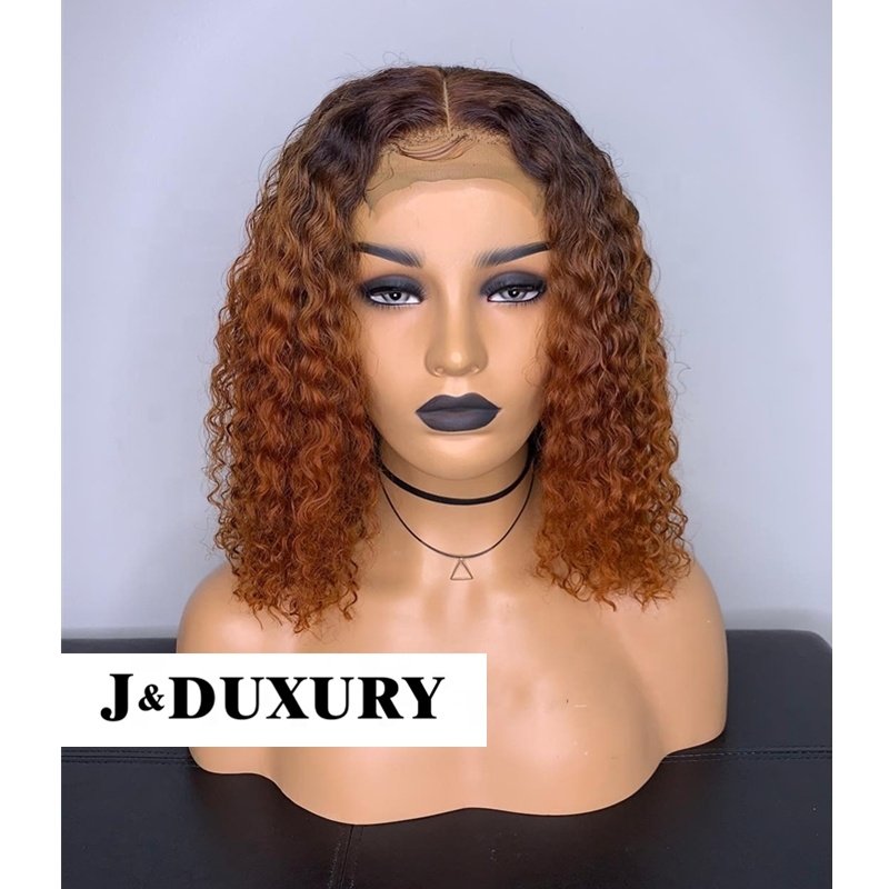 Lace Front Wigs Ombre 99J Red Hair Deep Curly Full Lace Human Hair Wigs for Black Factory Hot Sale High Quality Malaysian Women