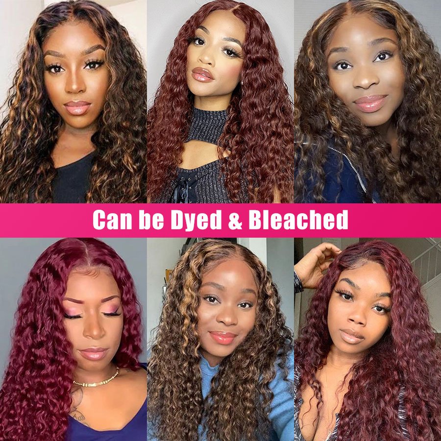 Deep Curly Glueless Natural HD Full Lace Human Hair Wig for Black Women Raw Human Hair Wigs HD Lace Water Wave Wig