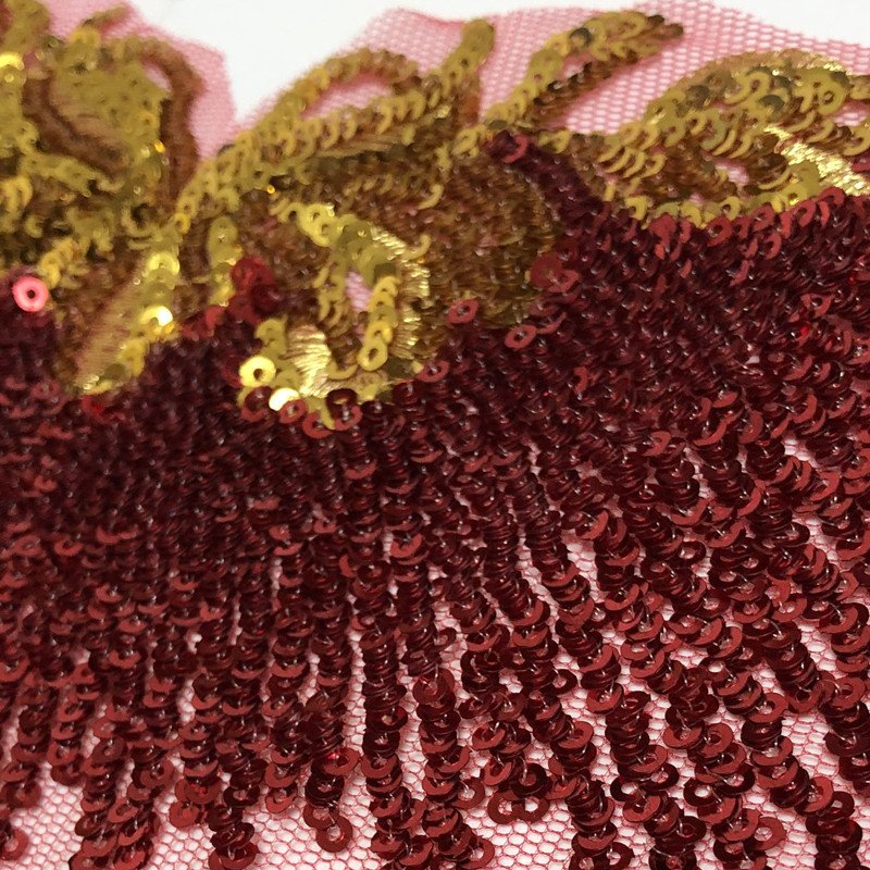 Embroidery patches heavy sequins Collar tulle Neck lace 3 D applique For dress Garment accessories