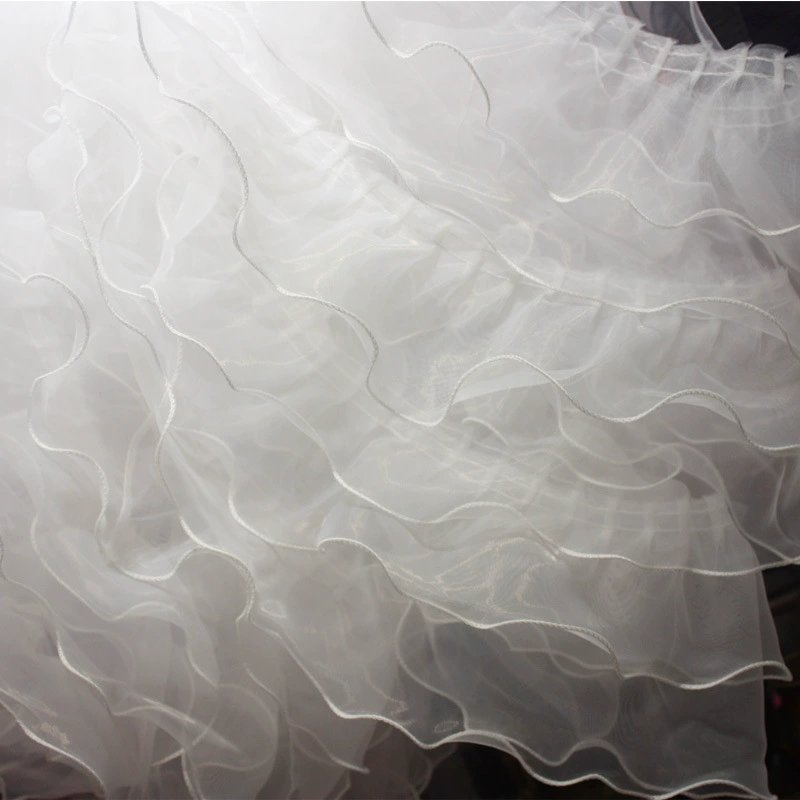 Stock 16cm Pleated Ruffle Ribbon Organza colorful lace double deck for DIY clothing crafts Doll party wedding dress