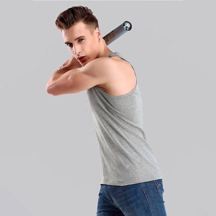 Men Gym Sportswear Gym Wear Shirt Tank Top Vest 100%Cotton Man Tank Top Men Sleeveless T-Shirt