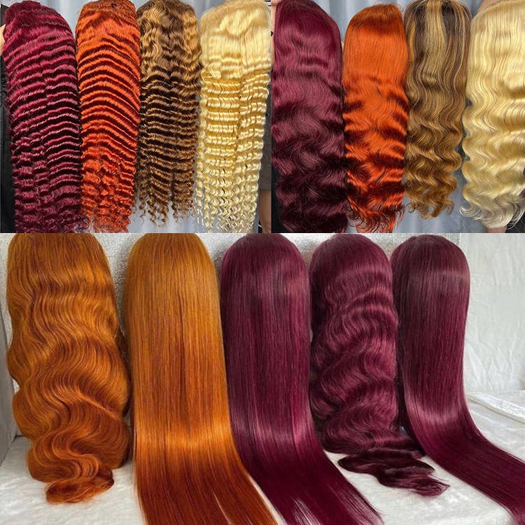 250 Density Transparent Glueless Full Hd Lace Wigs,highlight kinky curly Hair Wigs, Raw Remy 13X4 Lace Front Human Hair Wigs