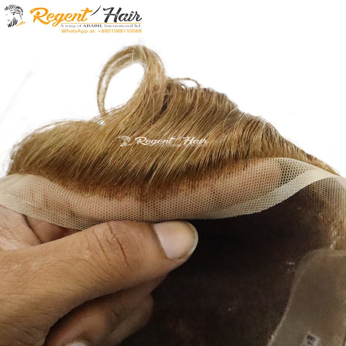 Super Quality Thin Skin Lace Front Men's Toupee Strong Knot Hair Replacement Undetectable 1B Color Fast Shipping from Bangladesh