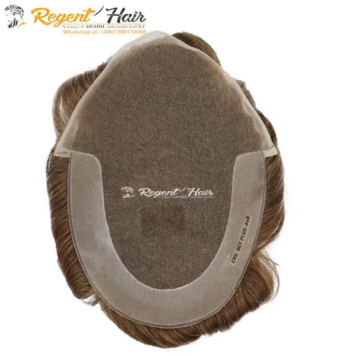 Super Quality Thin Skin Lace Front Men's Toupee Strong Knot Hair Replacement Undetectable 1B Color Fast Shipping from Bangladesh