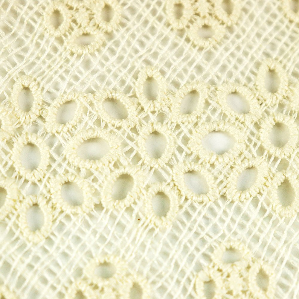 Hot Sale Guipure Cord Lace Fabric Yellow Embroidery Guipure Lace Fabric For Women Dress