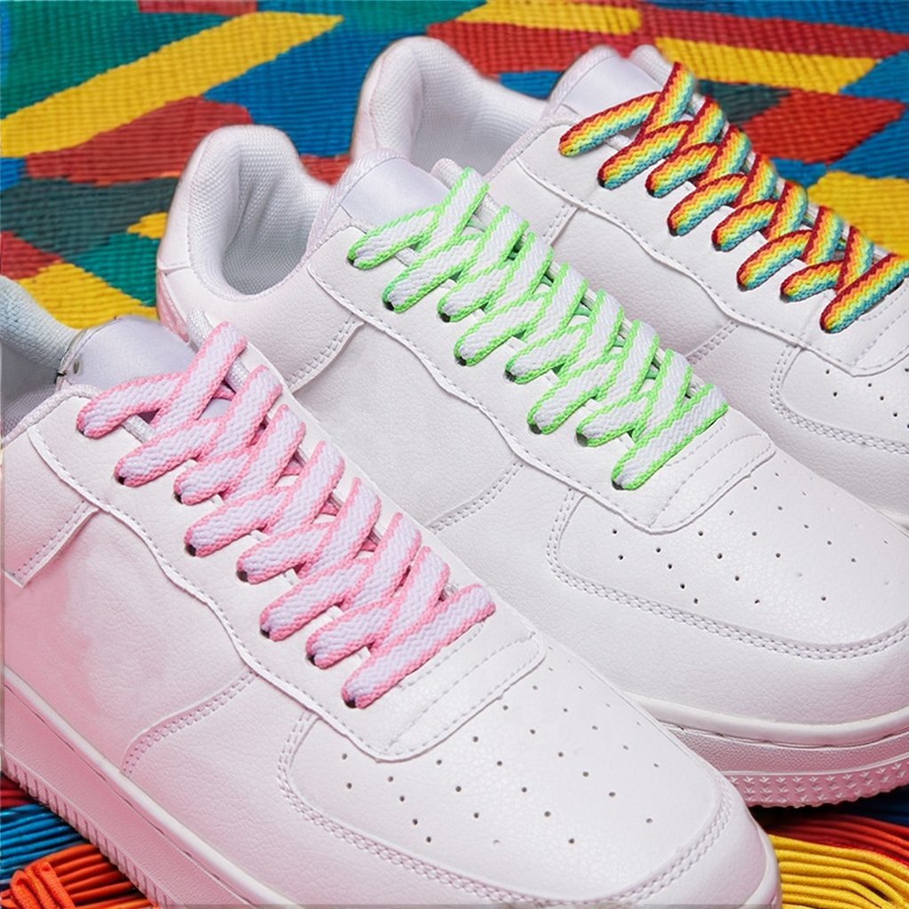 Factory Wholesale Jor-Dans Sneakers Shoe Laces New Style OG SB Dunks Comics Line Splice Color 8mm Flat Fashionable Shoelaces