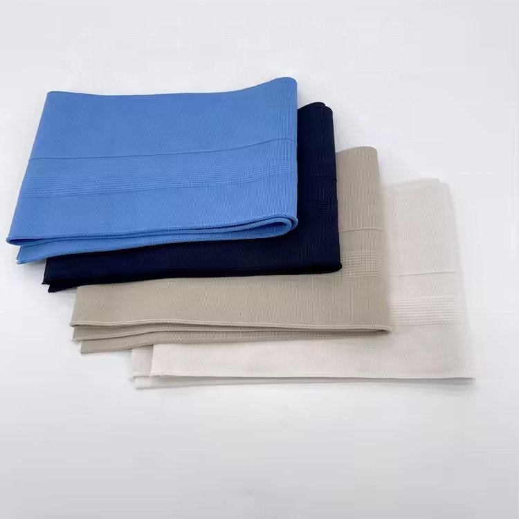 Custom polyester Stretch rib knit trim jacquard knitting ribbing cuff And hem for jacket