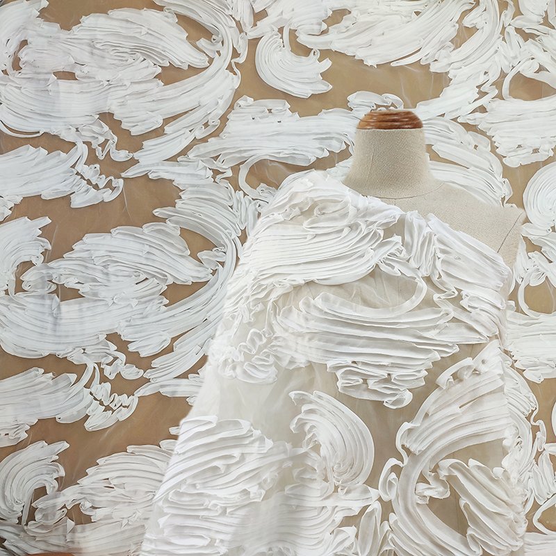Lace Fabric Made from Nylon and Cotton with High Quality for Use