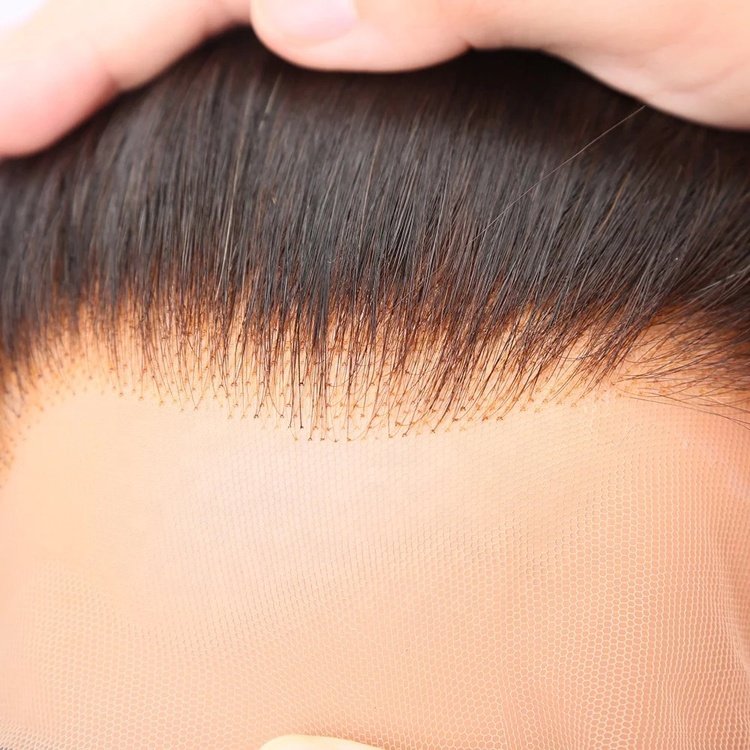 Transparent Swiss Lace Natural Scalp Wigs Pre Plucked Glueless Full Lace Wigs Bleached Knots, Full Lace 100% Human Hair Wig