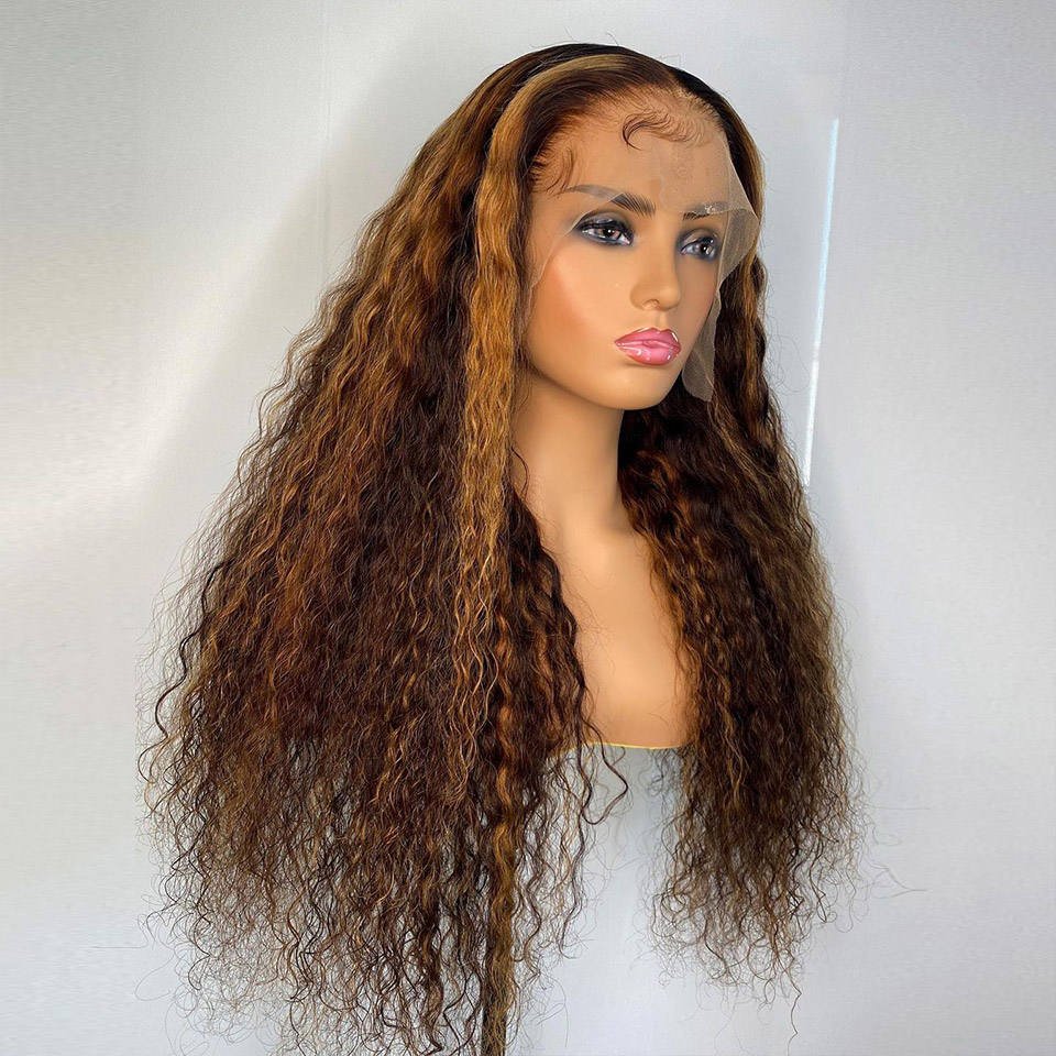 HD Full Lace Front Wig Human Hair Wigs Deep Curly Frontal Wig Virgin Brazilian Hair For Black Women