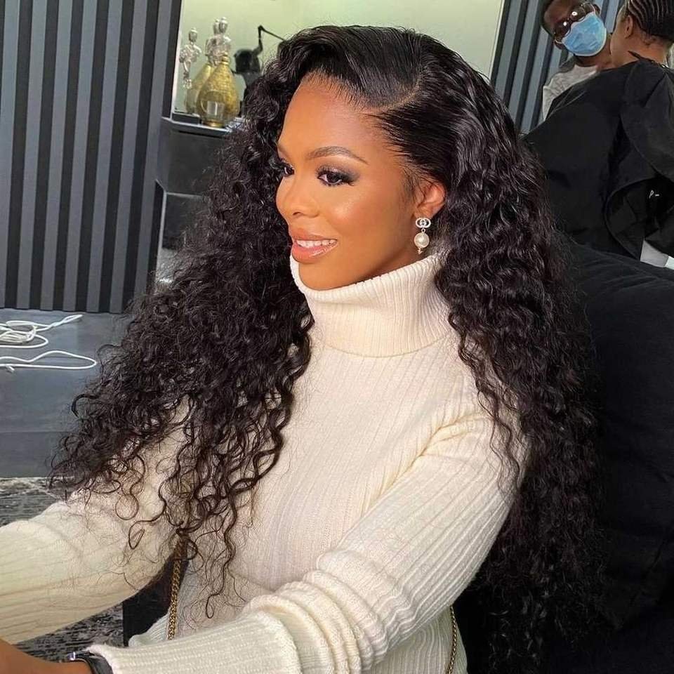 HD Full Lace Front Wig Human Hair Wigs Deep Curly Frontal Wig Virgin Brazilian Hair For Black Women