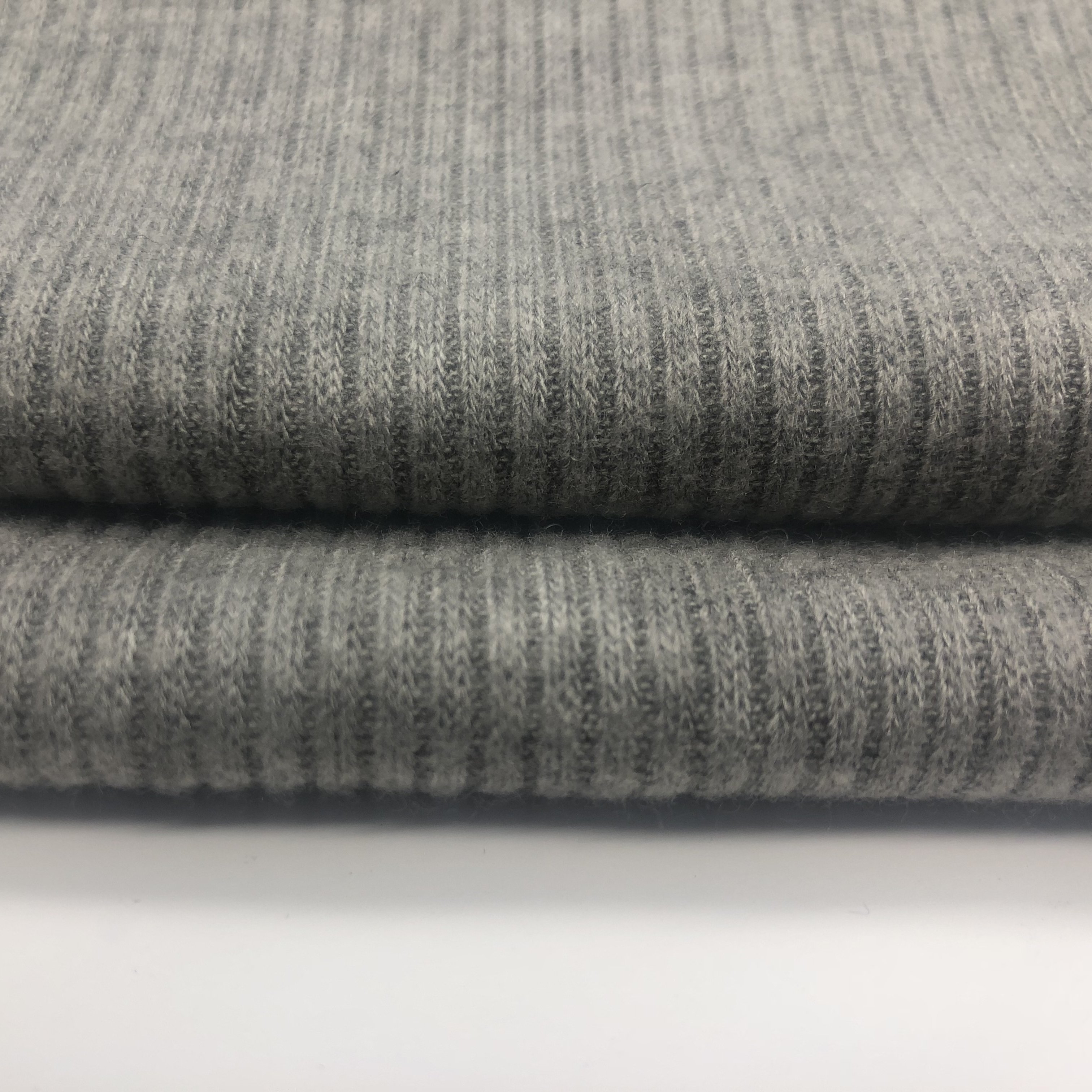 2x2 48%Polyester 48%Viscose 4%Spandex Rib Knit Fabric