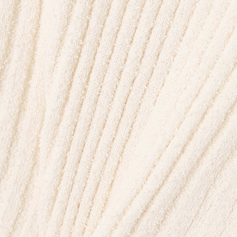 Knitwear manufacturer custom spring summer white crew neck sleeveless women rib knitted wool sweater dress
