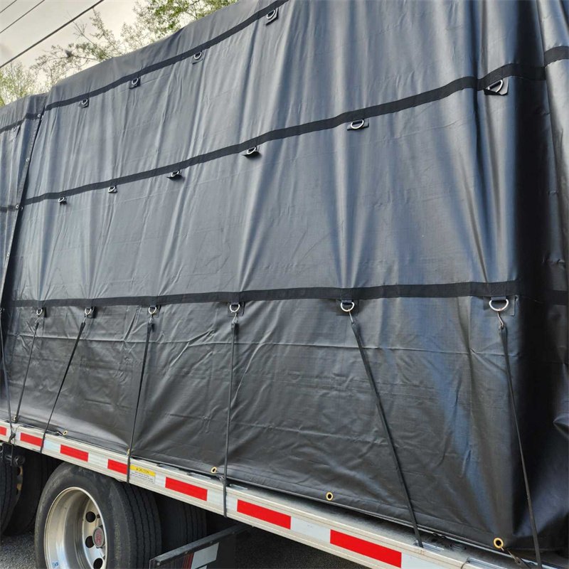 Ripstop Heavy Duty Waterproof PVC Flatbed Truck Tarp With D Rings