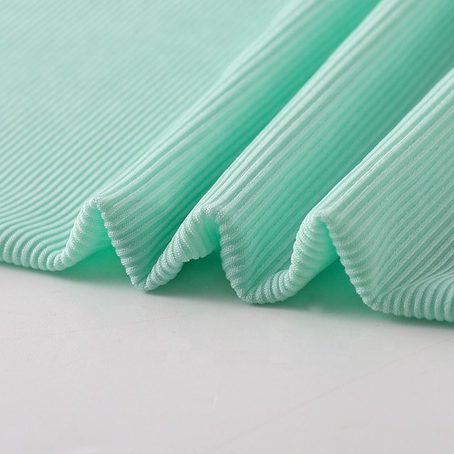 2*2 Good Stretch Ice Silk Rib Knit Pit Strip Wide Leg Underwear Cut at Will Relaxation Close Fit Fabric for Swimwear