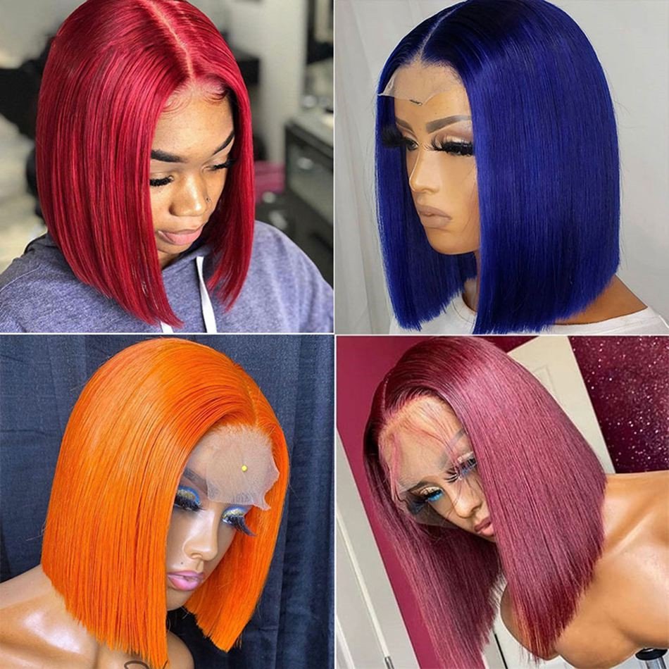 613 Blonde Short Bob Wigs Human Hair Lace Front Brazilian Cheap 613 13x6 Hd Lace Frontal Wig Raw Human Hair Wigs For Black Women