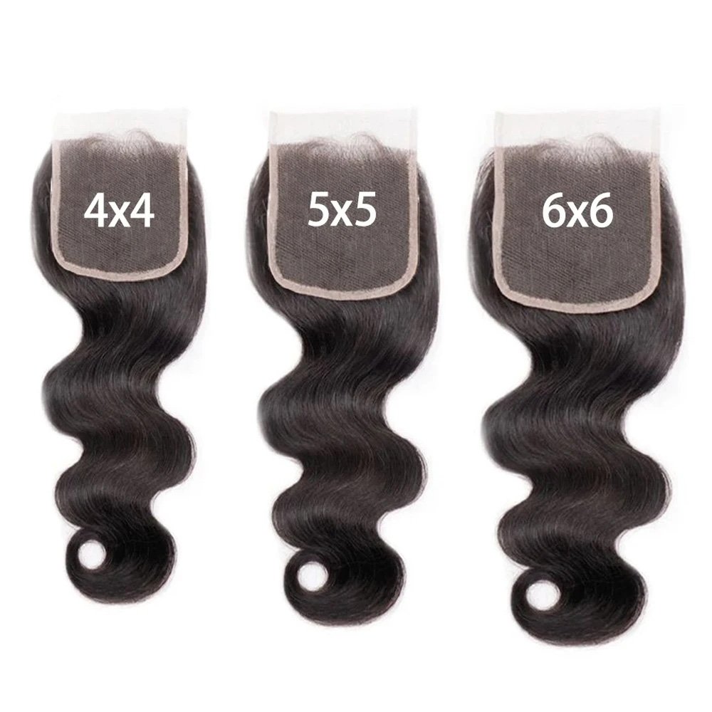 Wholesale Cuticle Aligned Closures Virgin Raw Hair Unprocessed Brazilian Hair 4x4 5x5 13x4 Transparent Natural Lace Closure