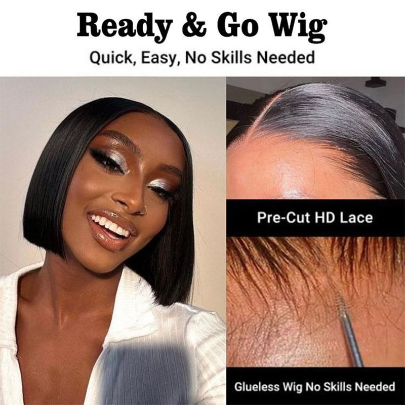 GDYhair Top Selling Full Virgin Brazilian 8-18inch Bob Wig, HD Lace Front Bob Wigs Human Hair Wigs ,Short Bob Wigs For black wom