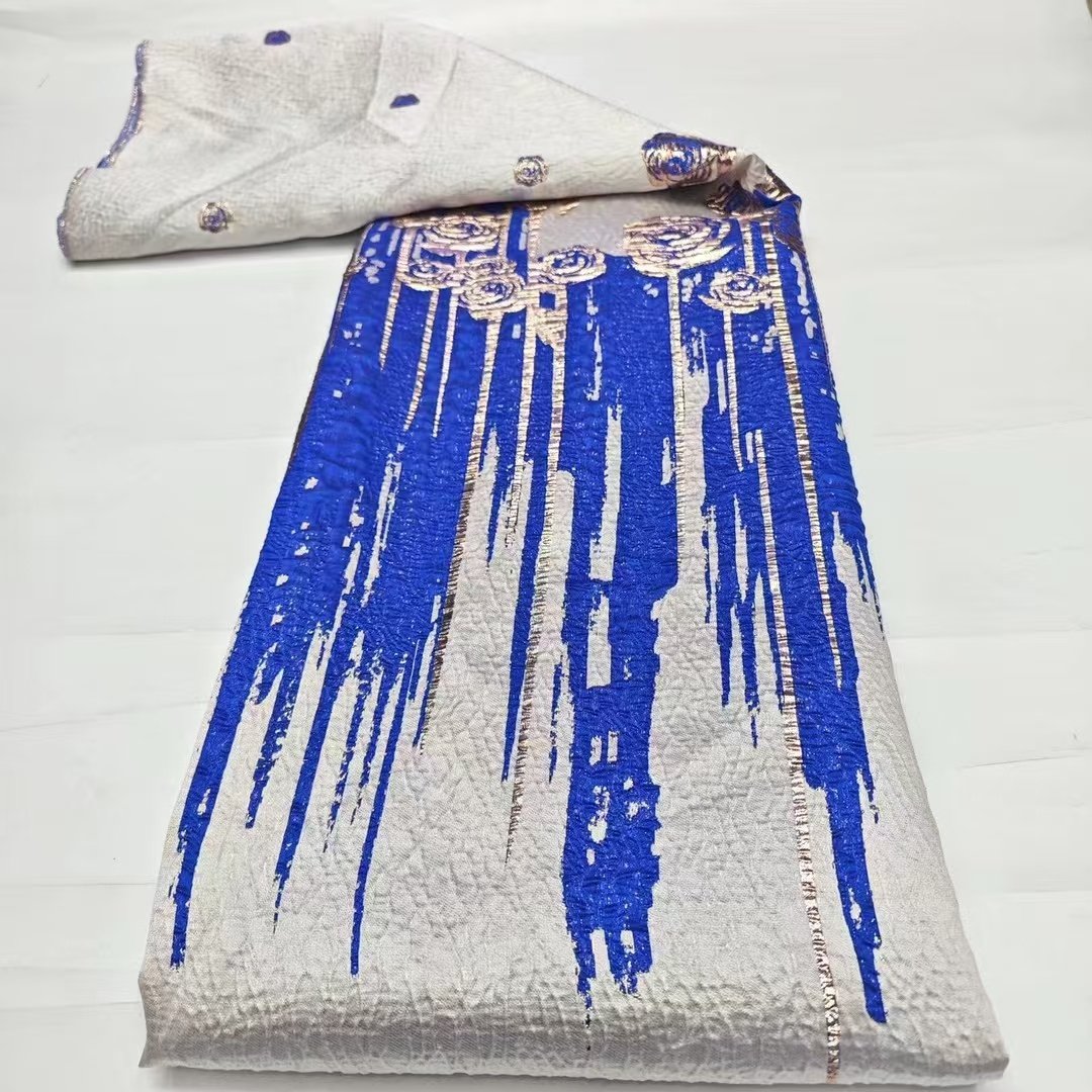 Latest manufacture multi colors polyester jacquard fabric lace embroidery LT21748