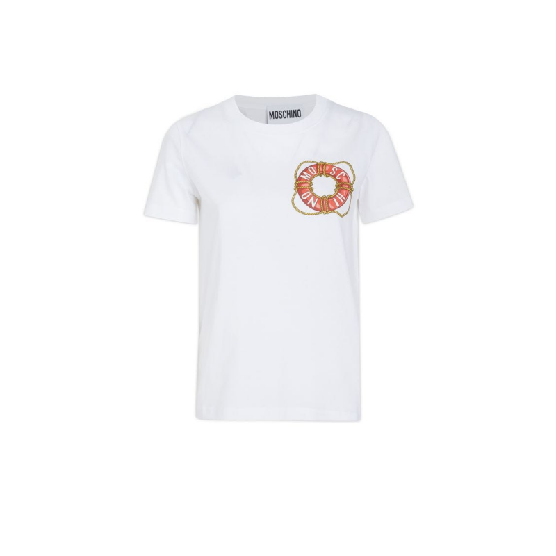 Luxury Fashion 100% Cotton Round Ribbed Neck Regular Fit White Short Sleeves T Shirt
