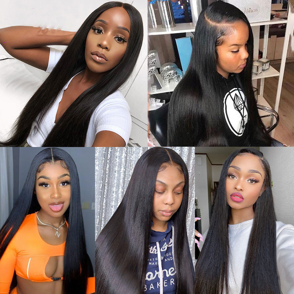 Wholesale Bone Straight Human Hair Lace Front Wig Human Hair Glueless Full Hd Lace Wigs For Black Women 360 HD Lace Frontal Wigs
