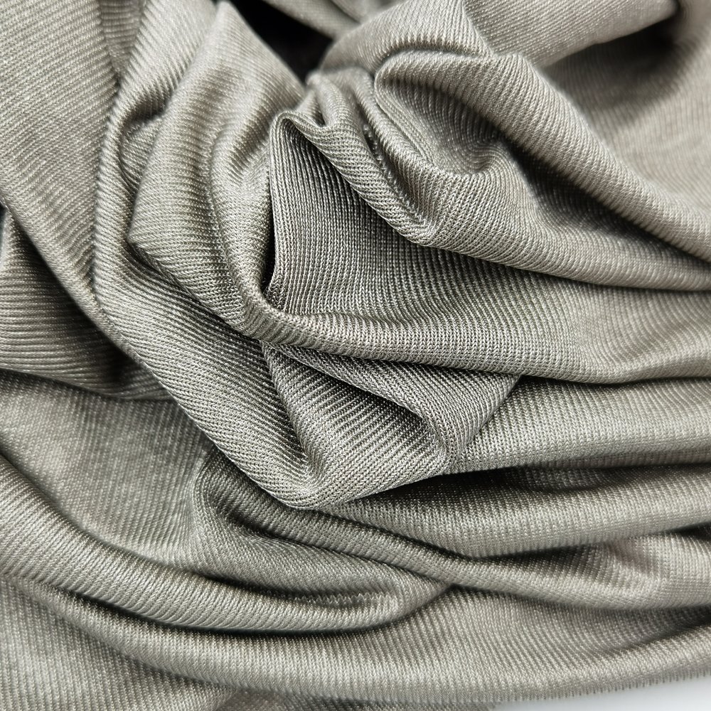 100% silver fiber wearable knitted conductive EMF fabric