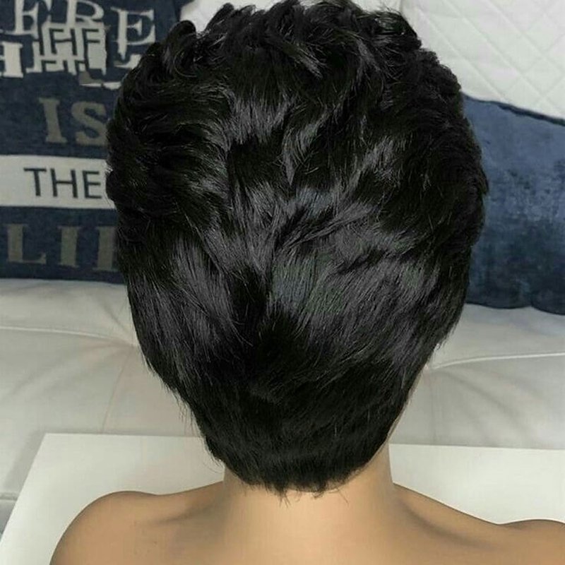 Short Bob Pixie Cut Wigs Straight Human Hair Wigs Pre Plucked Brazilian Virgin Hair Pixie Lace Front Wigs for Woman