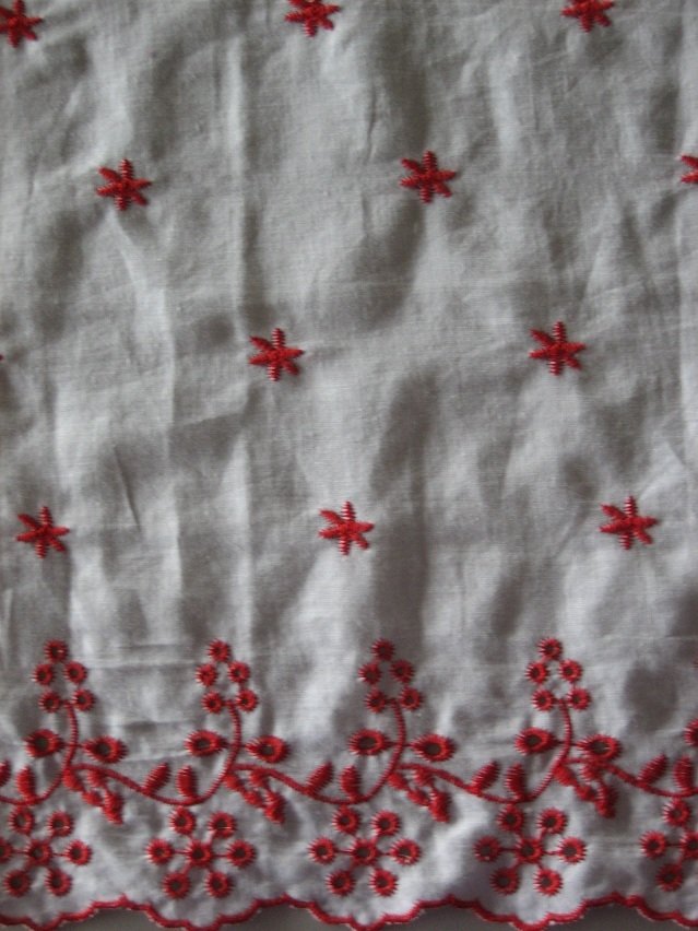 The Best Selling 100% Cotton Voile Hoop French Border Lace Yarn Dye Eyelet Embroidery Fabric