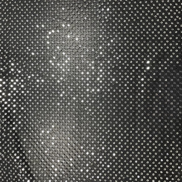 embroidery mesh silvery sequin lace 100% polyester embroidery mesh for high fashion