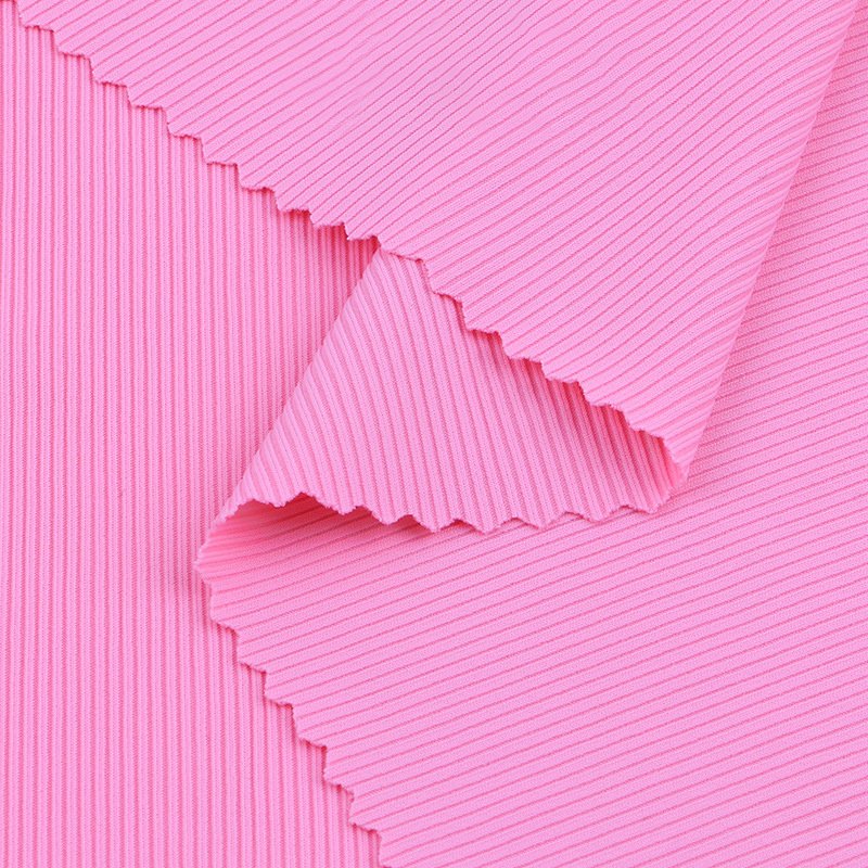 Factory Wholesale 88 nylon 12 spandex 4way stretch knit nylon spandex athletic rib fabric for tshirt sportswear jogging