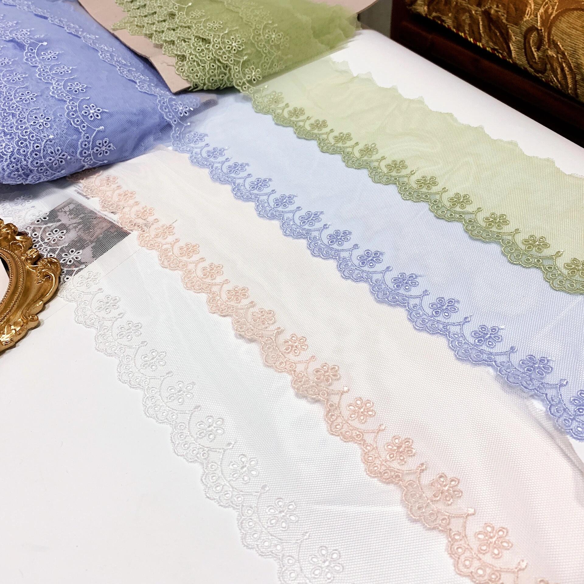 AFFINITY Custom Design OEM Tape Ribbon Garment Accessories Embroidery French Tulle Lace Trim
