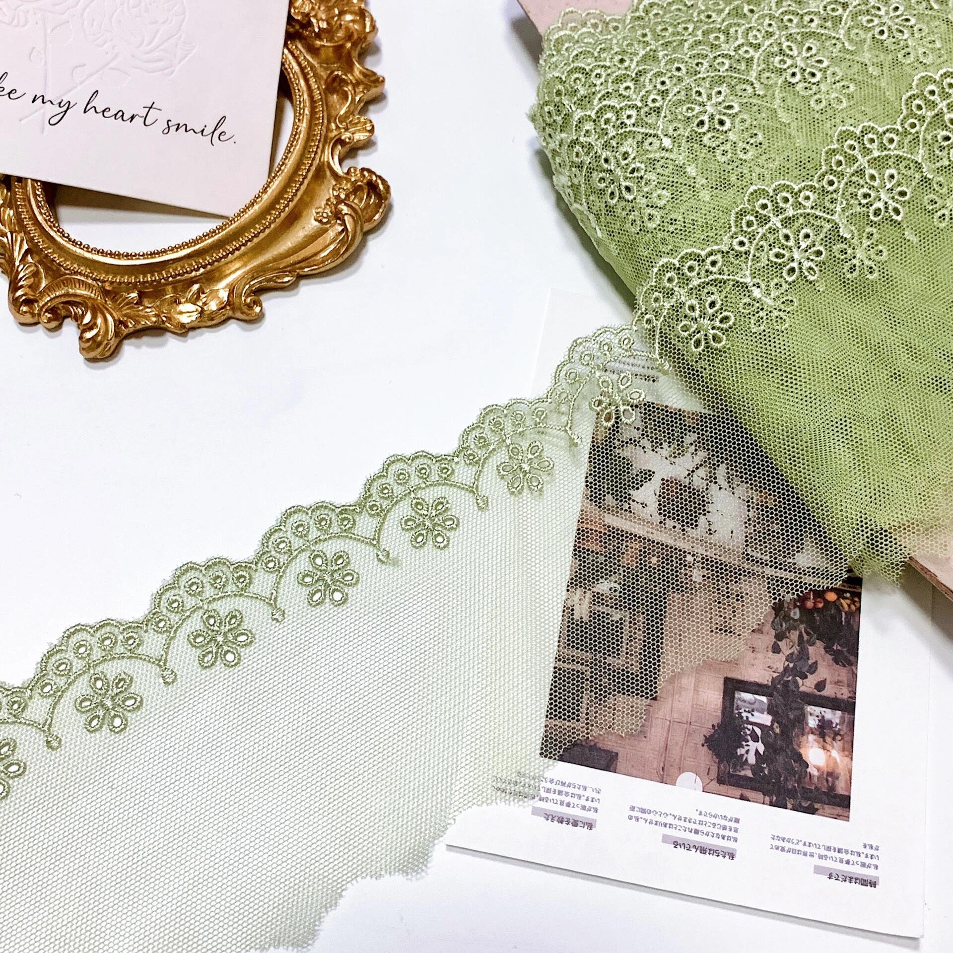 AFFINITY Custom Design OEM Tape Ribbon Garment Accessories Embroidery French Tulle Lace Trim